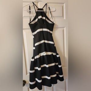asos Black and White Evening Midi Dress size 4